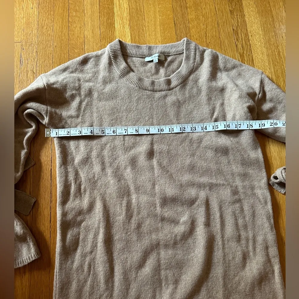 Madewell Tie Cuff Sweater Dress, 100% Merino Wool  w/ Bell Sleeves,  Siz… - Image 3