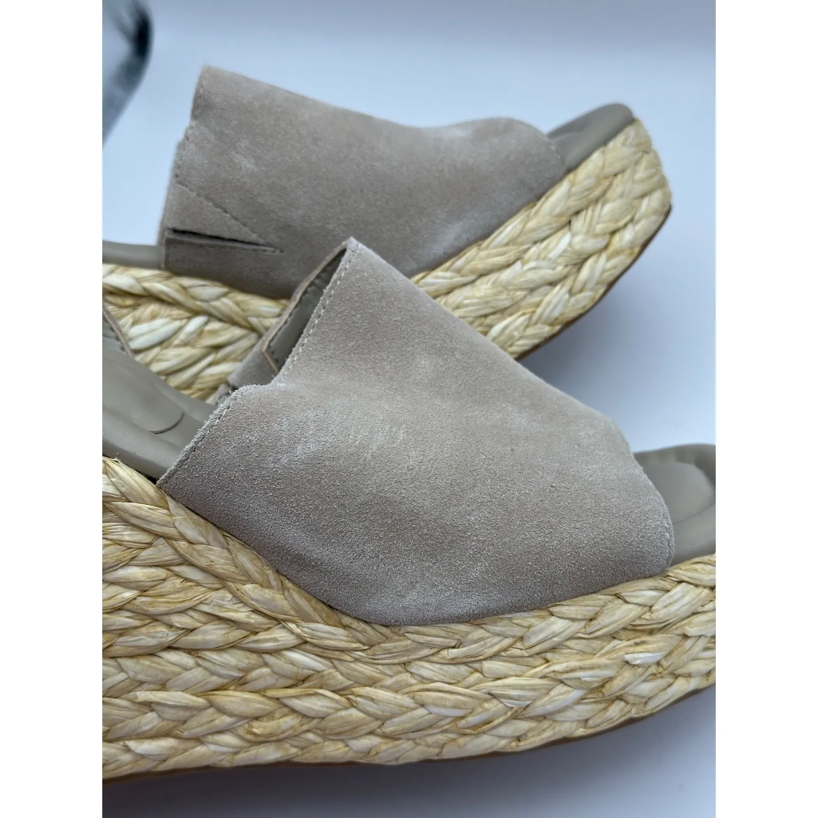 Marc Fisher‎ LTD Nelly Suede Espadrille Wedge Sandals Ankle Strap Size 9.5 - Image 10