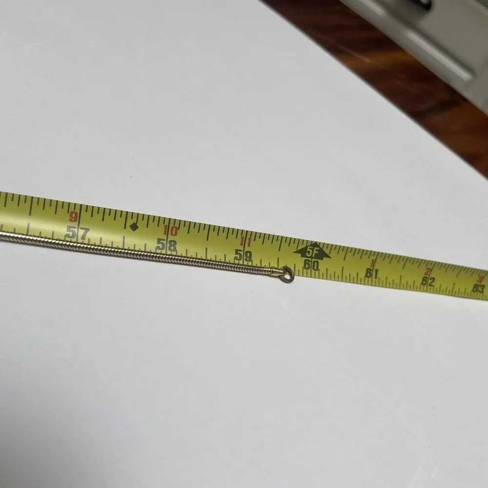 Women’s Vintage Signed Crown Trifari Gold Tone Chain Necklace 59 1/2 Inch - Image 9