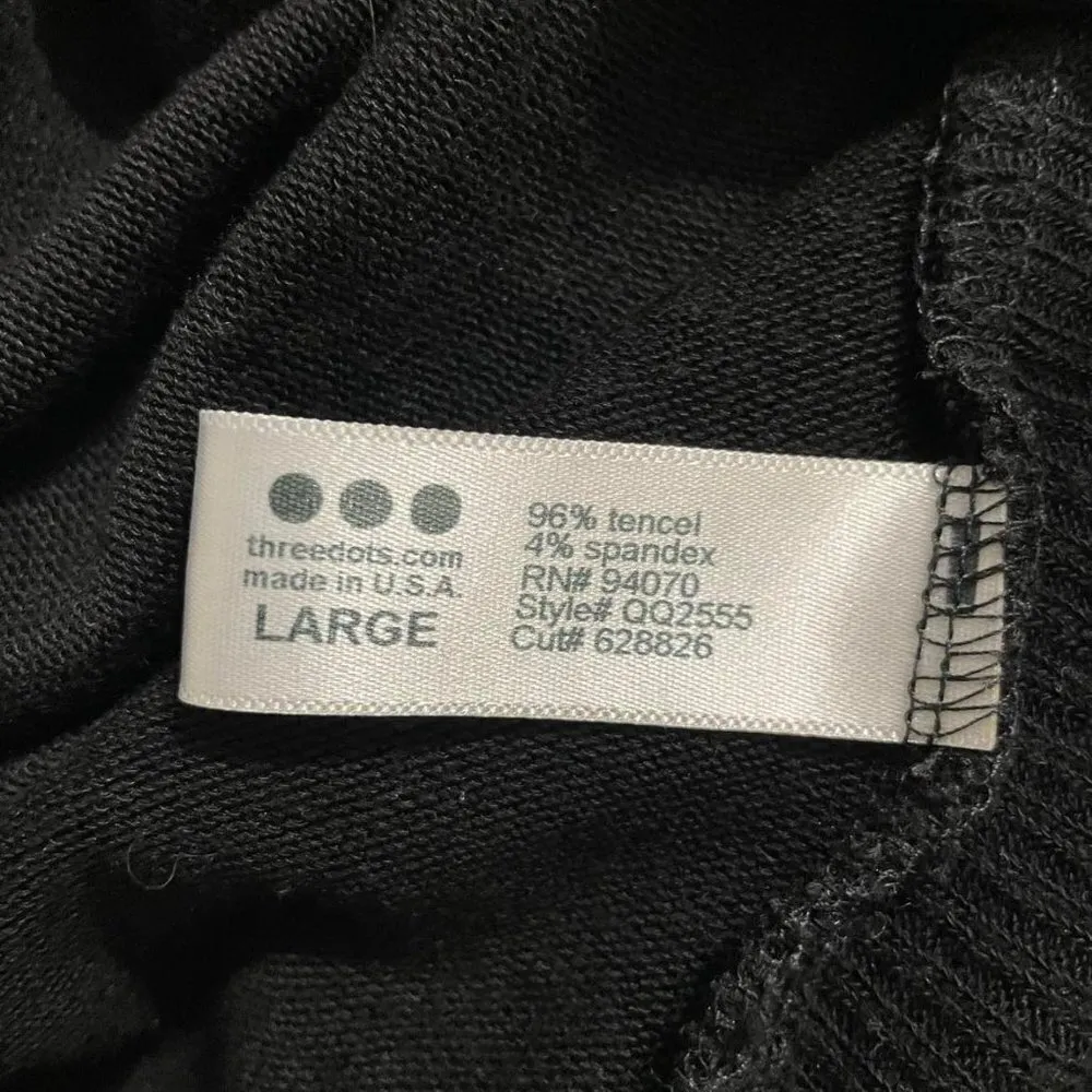 Three Dots Size Top Blouse Sweater Tencel Long Sleeve - Image 5