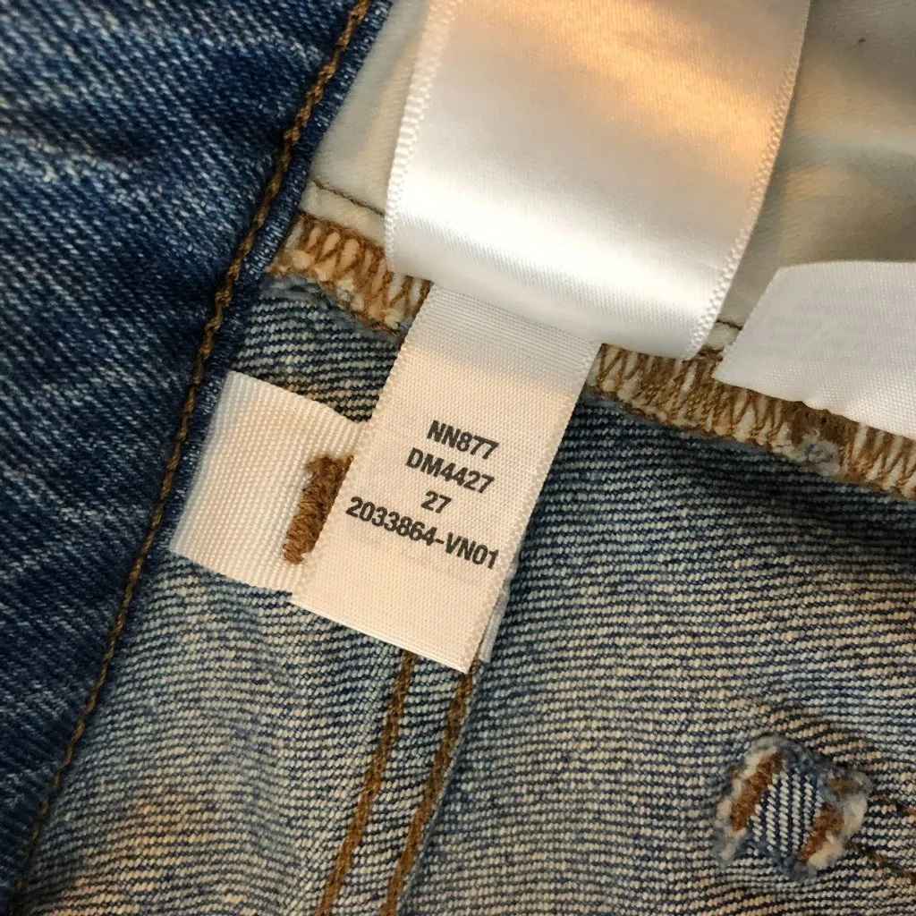 Madewell Womens 90s Straight Jeans Size 27 Blue Denim Cotton Blend High Rise - Image 6