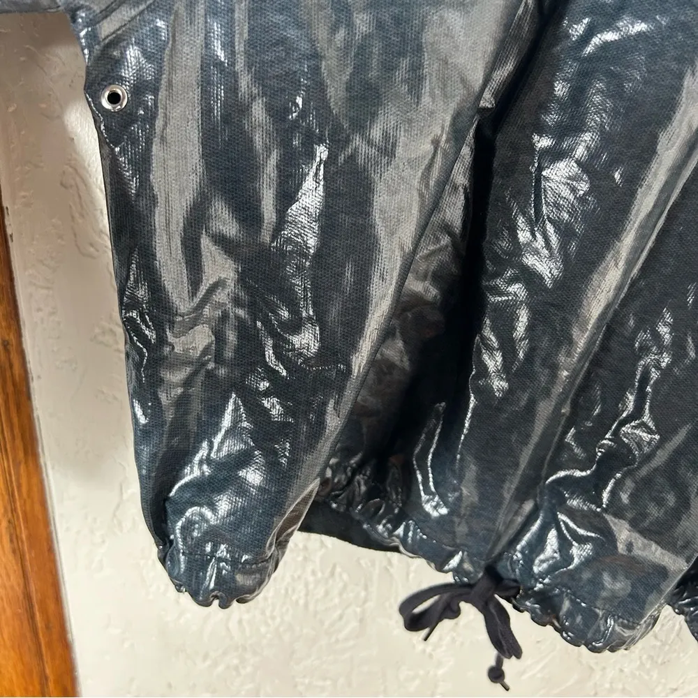 T Alexander Wang Oversized Crew Neck Drawstring Windbreaker Sweatshirt Size S Blue - Image 5