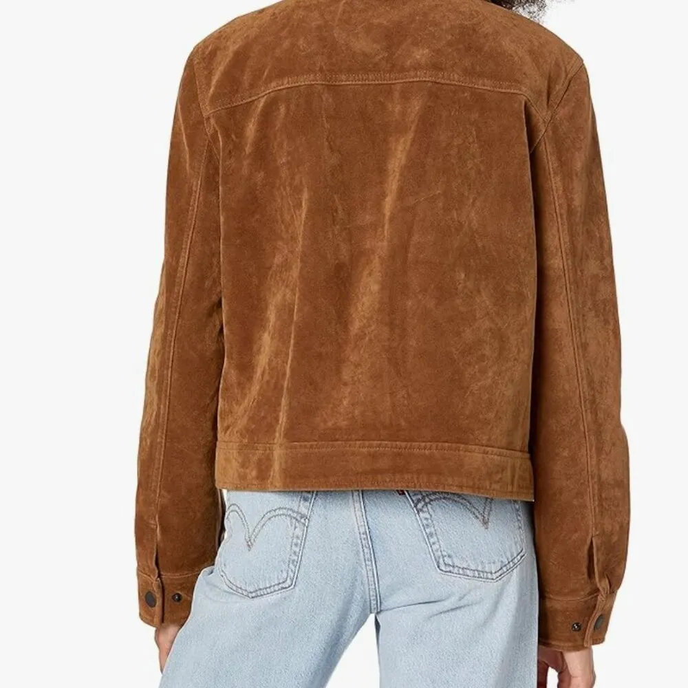 NWOT Levi's Women's Vintage Inspired Faux Suede Modern Trucker Jacket SMALL - Image 2