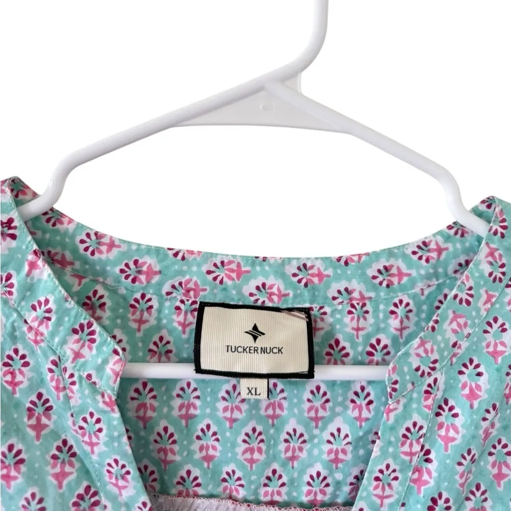 Tuckernuck Teal and Seagrass Block Print Kenzo Dress - Image 8