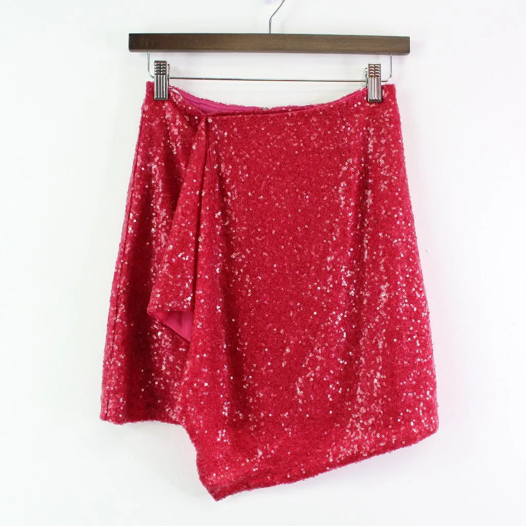 Superdown‎ About Us Selma Sequin Mini Skirt Berry XS - Image 2