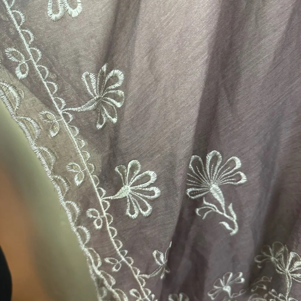 Natural Life Floral Embroidered Kimono‎ One Size Taupe Boho Womens Flowy - Image 4