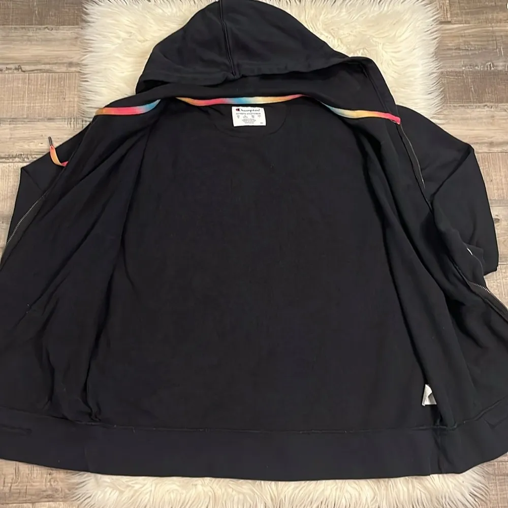 zip front hoodie hooded sweatshirt ‘Be Your Own Champion’ 2X - Image 7