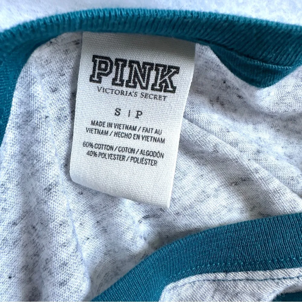 Pink Victoria's Secret Long Sleeve Shirt S Tee T Shirt V Neck - Image 4