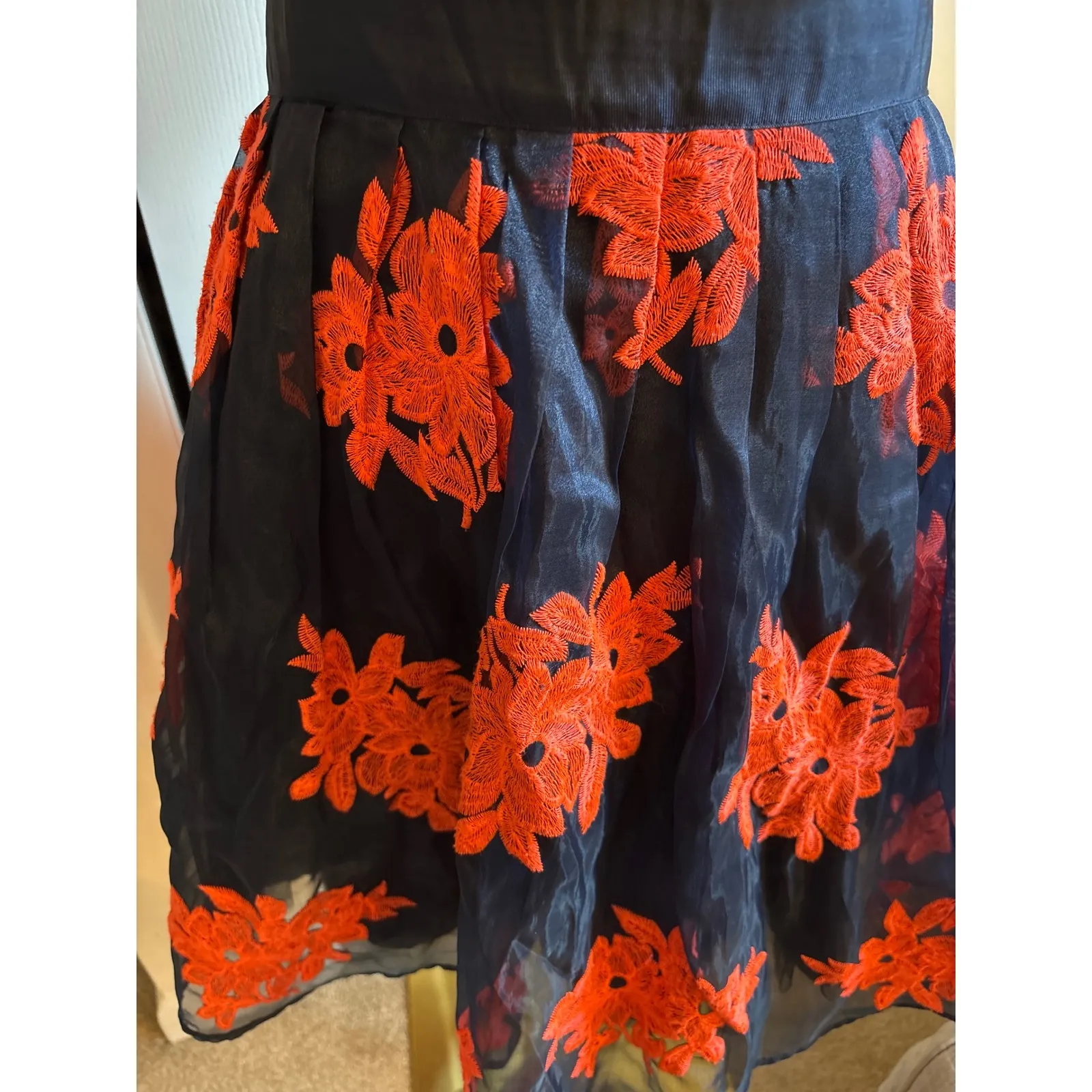 Maeve by Anthropologie "Pome Blossom" Embroidered Tulle Skirt – Size 10 - Image 5