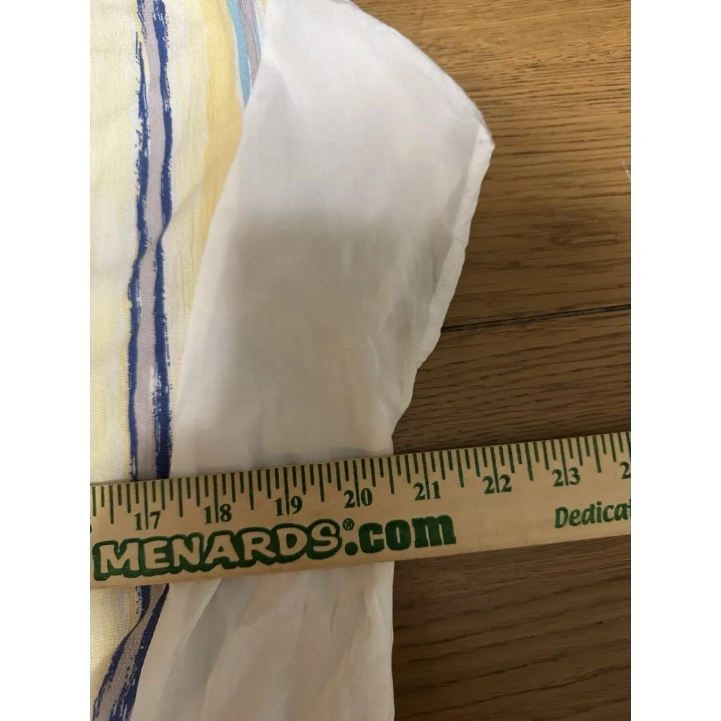 Main Strip Striped Shirt Size Small Tie Bottom Short Sleeve Rayon Lightweight - Image 5