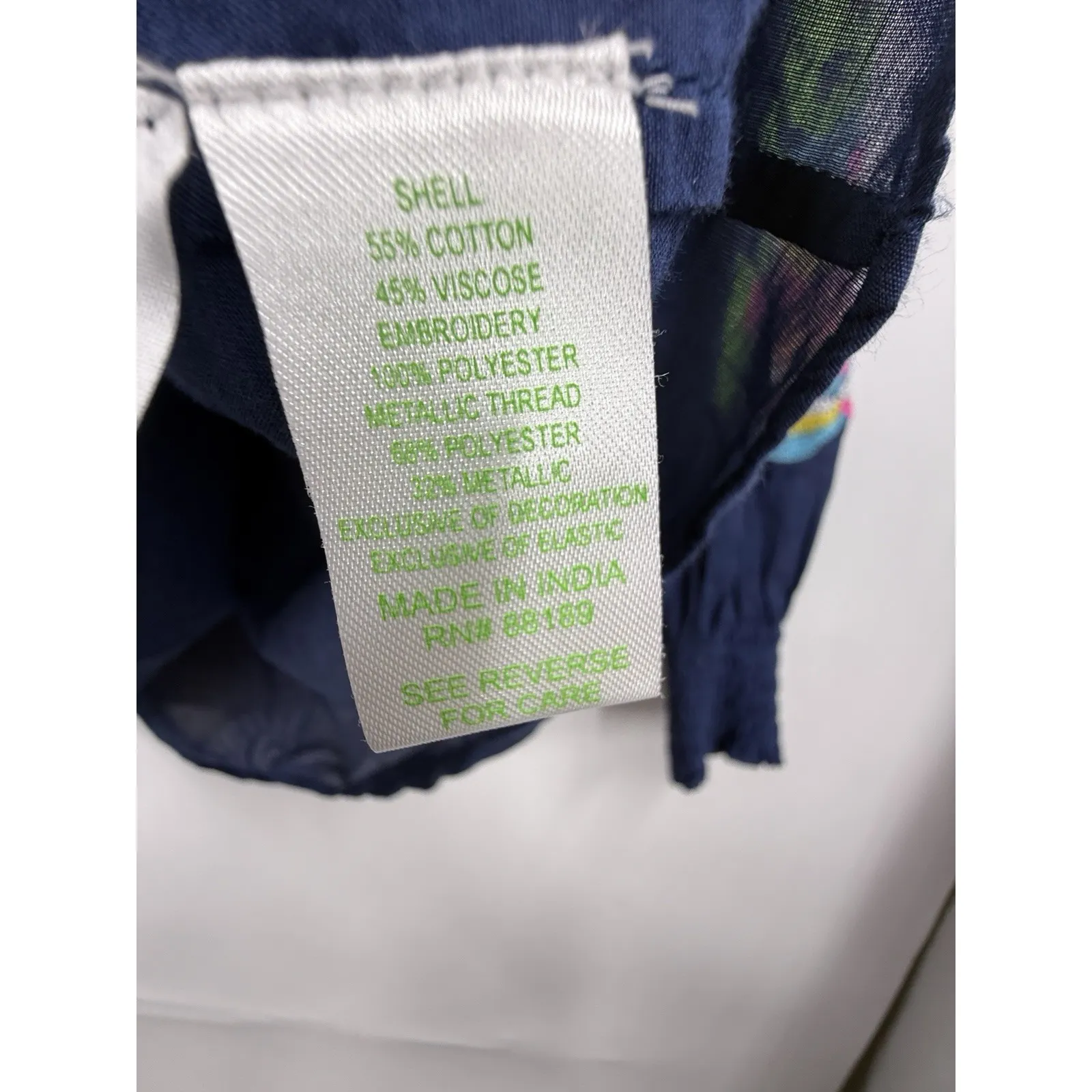 Lilly Pulitzer‎ Sharise Long Sleeve Embroidered Top in Low Tide Navy Size XS - Image 5