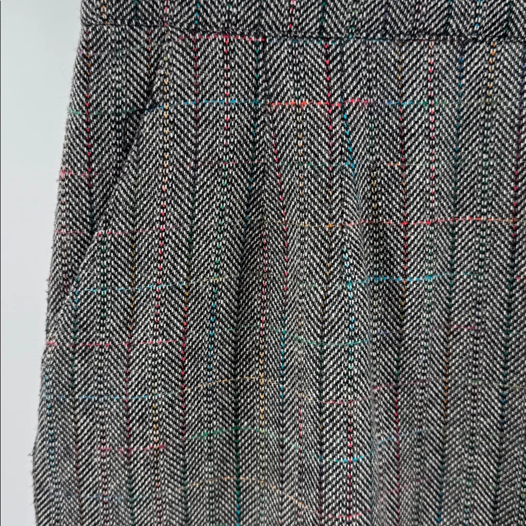 Norton McNaughton Multicolor Tweed pencil Skirt knee length 14 vintage wool - Image 7