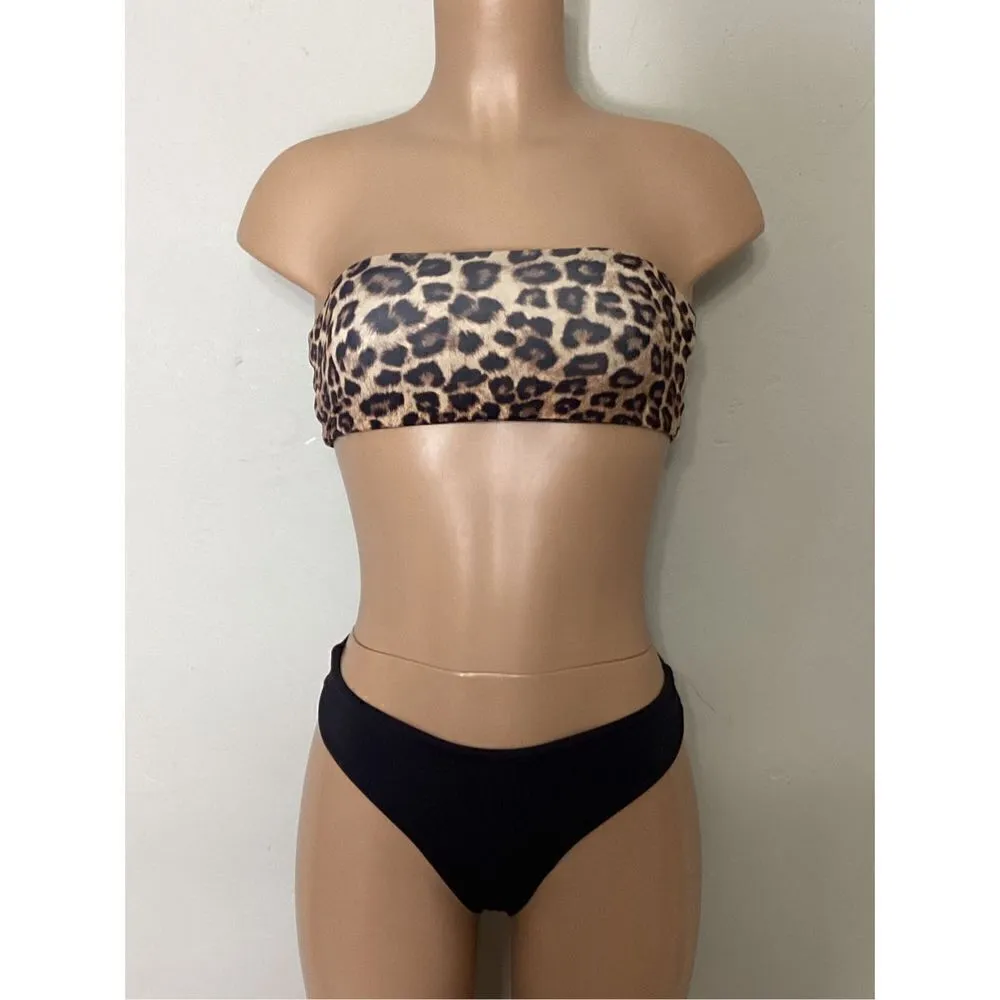 New. GOOD AMERICAN animal print bikini set. XS. (1) retails $169 - Image 3