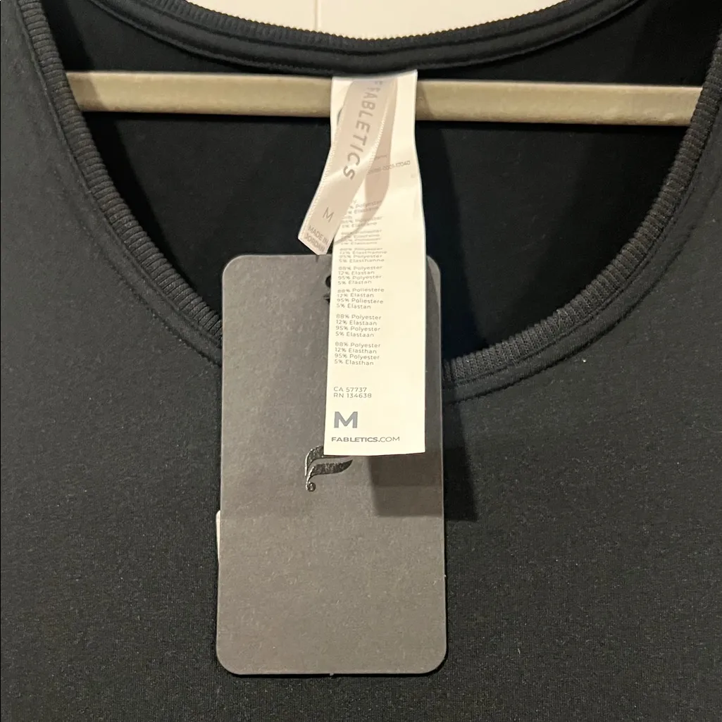 Fabletics Black cloud jersey Midi Dress with Side‎ Slit medium - Image 5