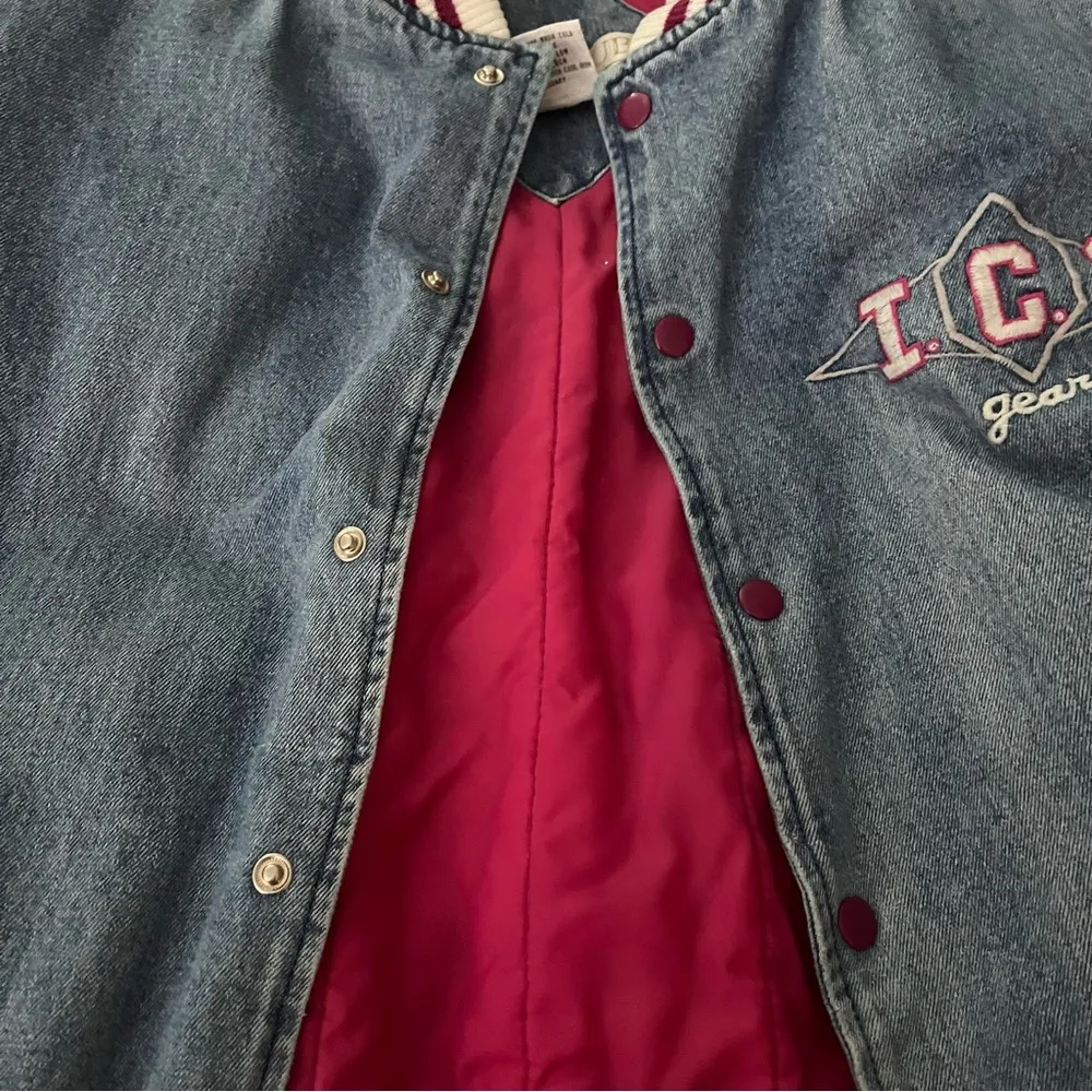 Vintage Ivy Club Classics Denim Bomber Jacket, Sz S Blue - Image 10