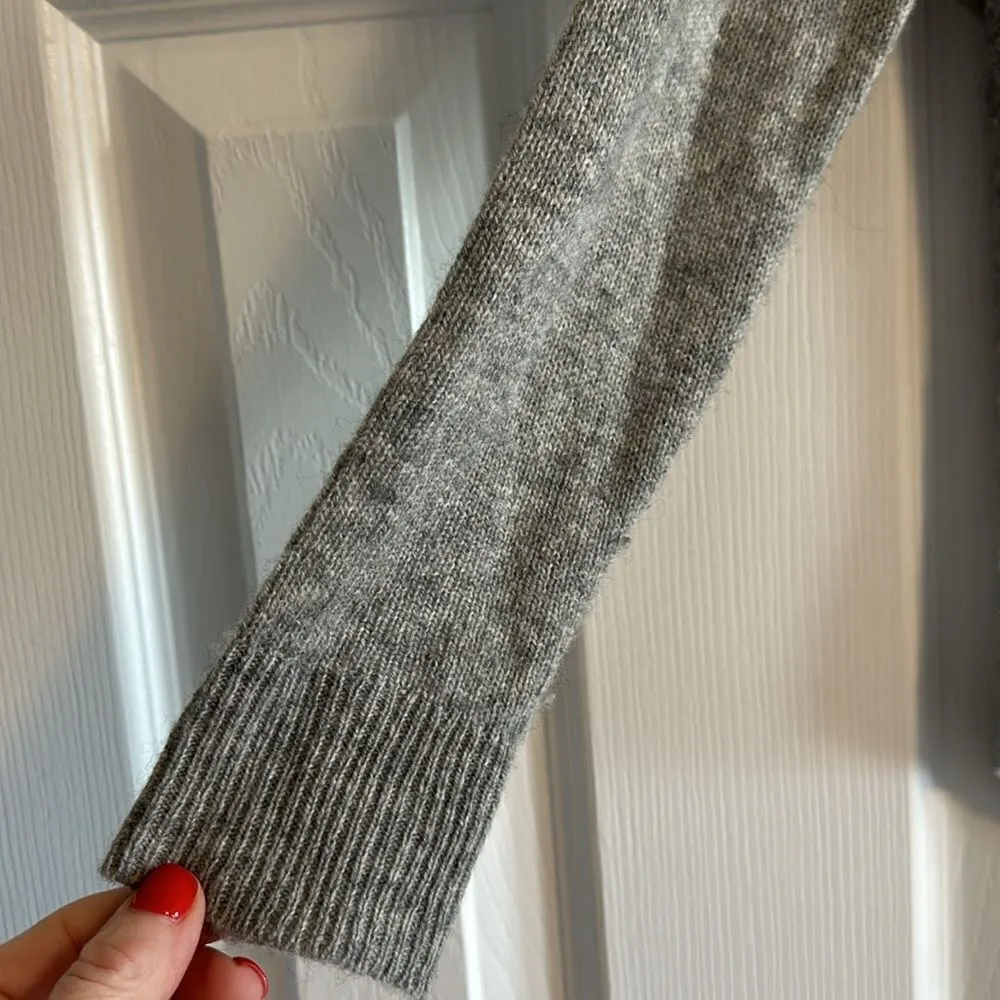 360 Sweater Women’s Grey Turtleneck Asymmetrical Sweater Gray Size XS - Image 4