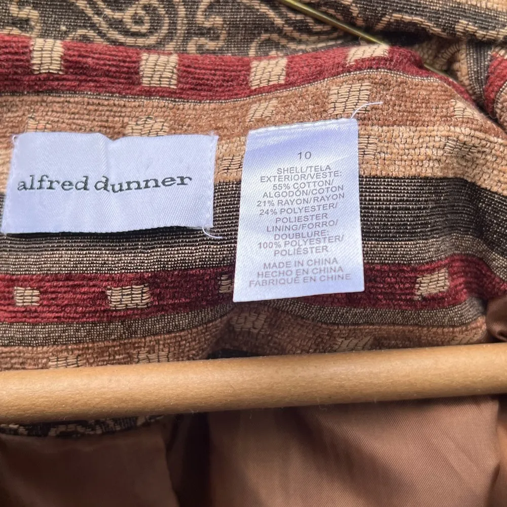 Vintage Alfred Dunner Lined southwestern colors open front jacket top. Size 10 - Image 4