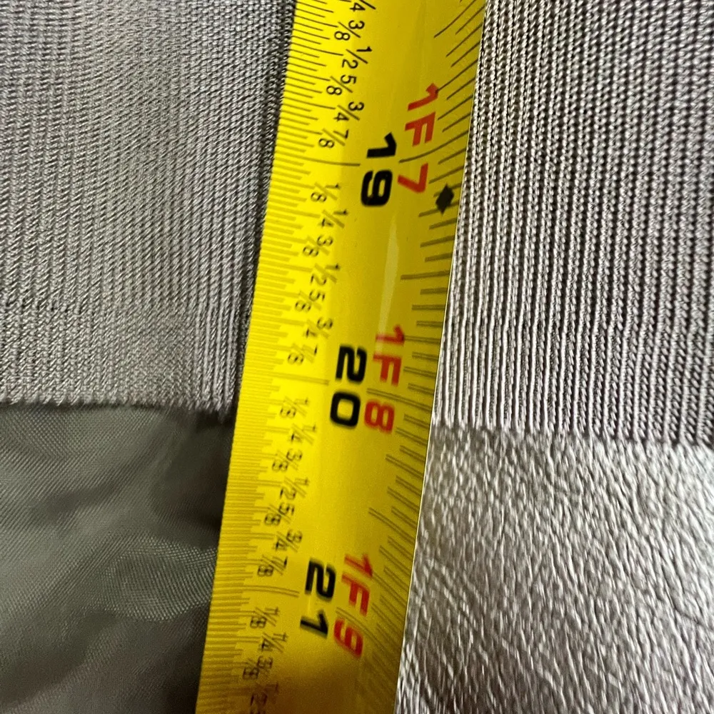 Nygard leather trim nylon silver gray large button pewter jacket 2X plus knight - Image 10