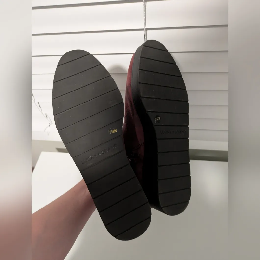 Lucky Brand Karmeya Platform Ankle Boots Red Pattern 7.5 - Image 11