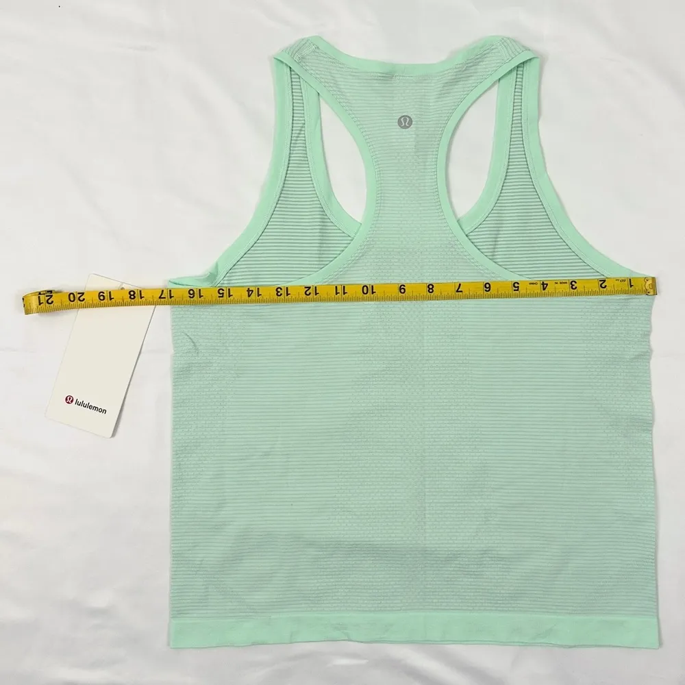 NWT  Swiftly Tech Racerback Tank Top 2.0 Waist Length - Sea Mist - 8 - Image 8