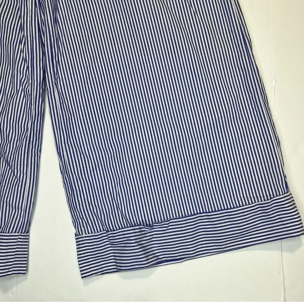 J. Crew Cuffed pant in shirting stripe wide leg size 0 - Image 4