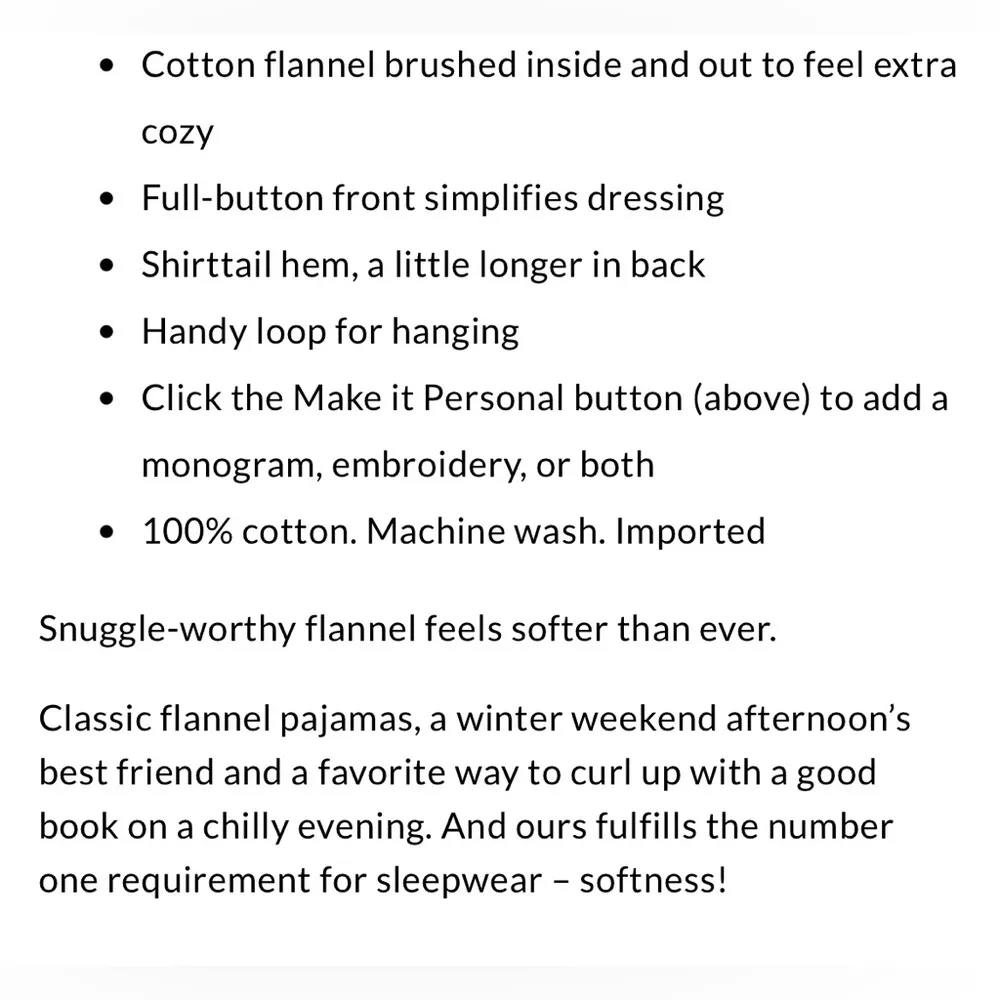 NWT Red, Green, Yellow, Blue, and White Land’s End Button Up Flannel Nightshirt - Image 7