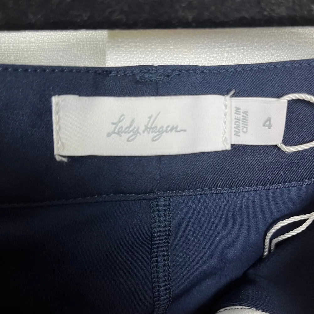 Lady Hagen Navy Blue Retro Leaf Print Desert Getaway 17” Golf Skort Sz.4 NWT - Image 7