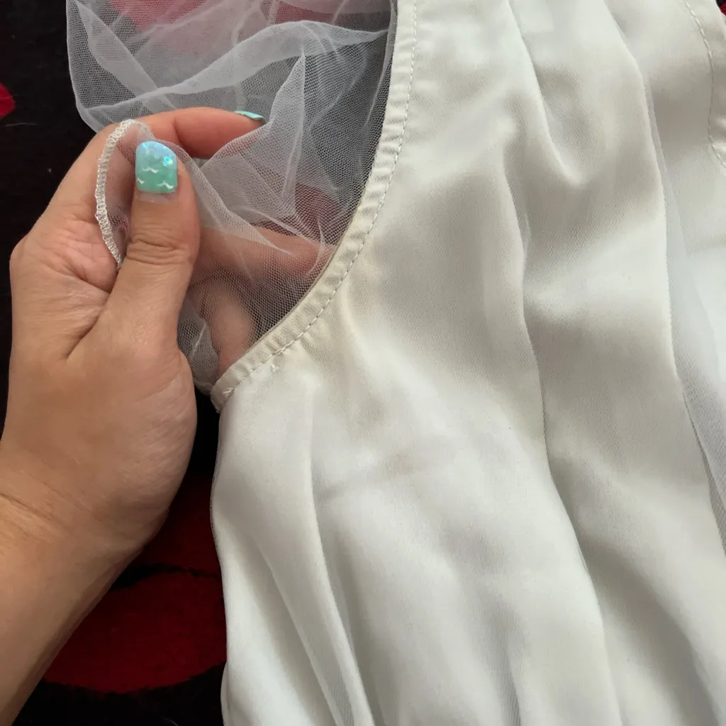 EATME Japan gray tulle v neck jumpsuit XS - Image 4