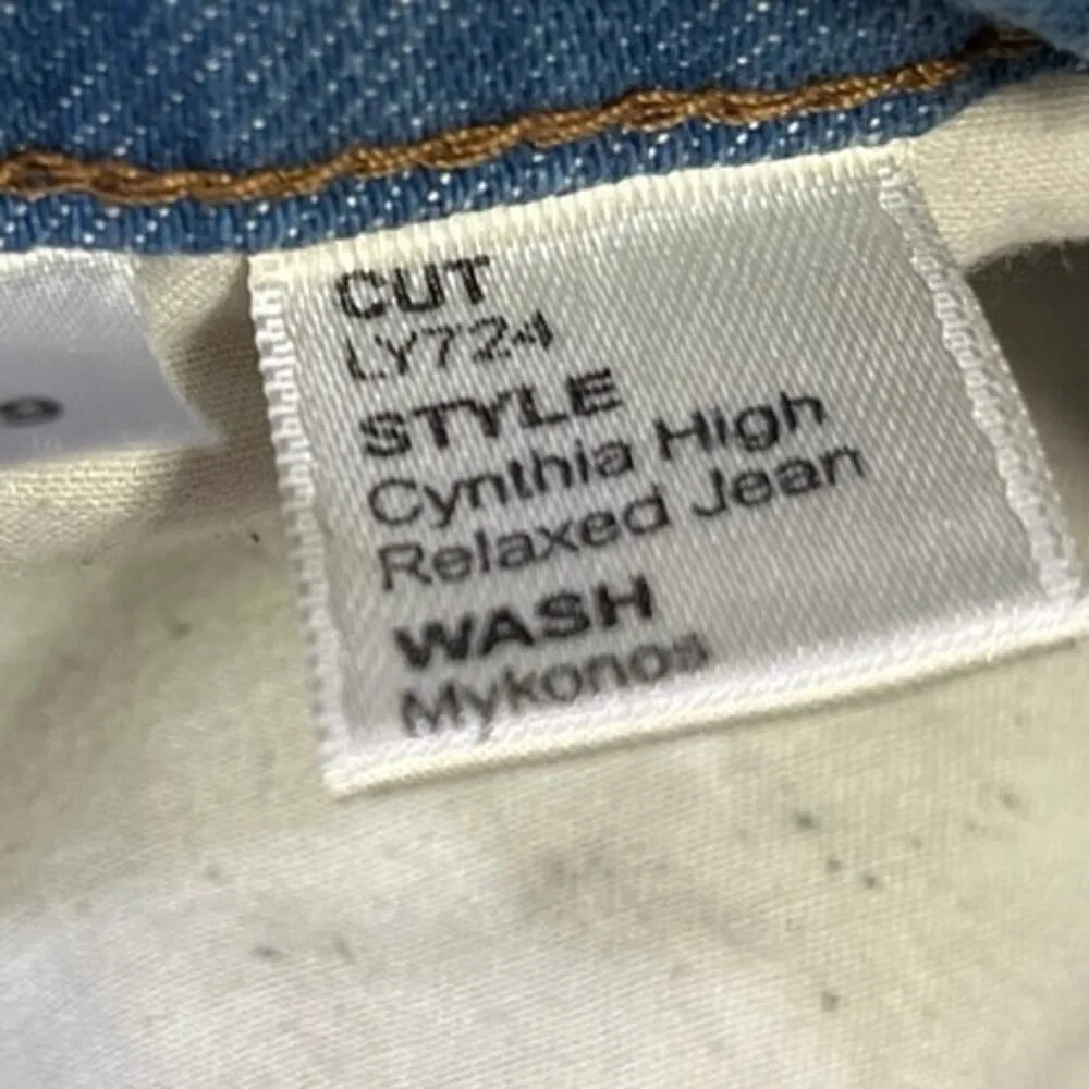 Reformation Cynthia Blue High Waist Relaxed Straight Medium Wash Denim Jeans 29 - Image 6