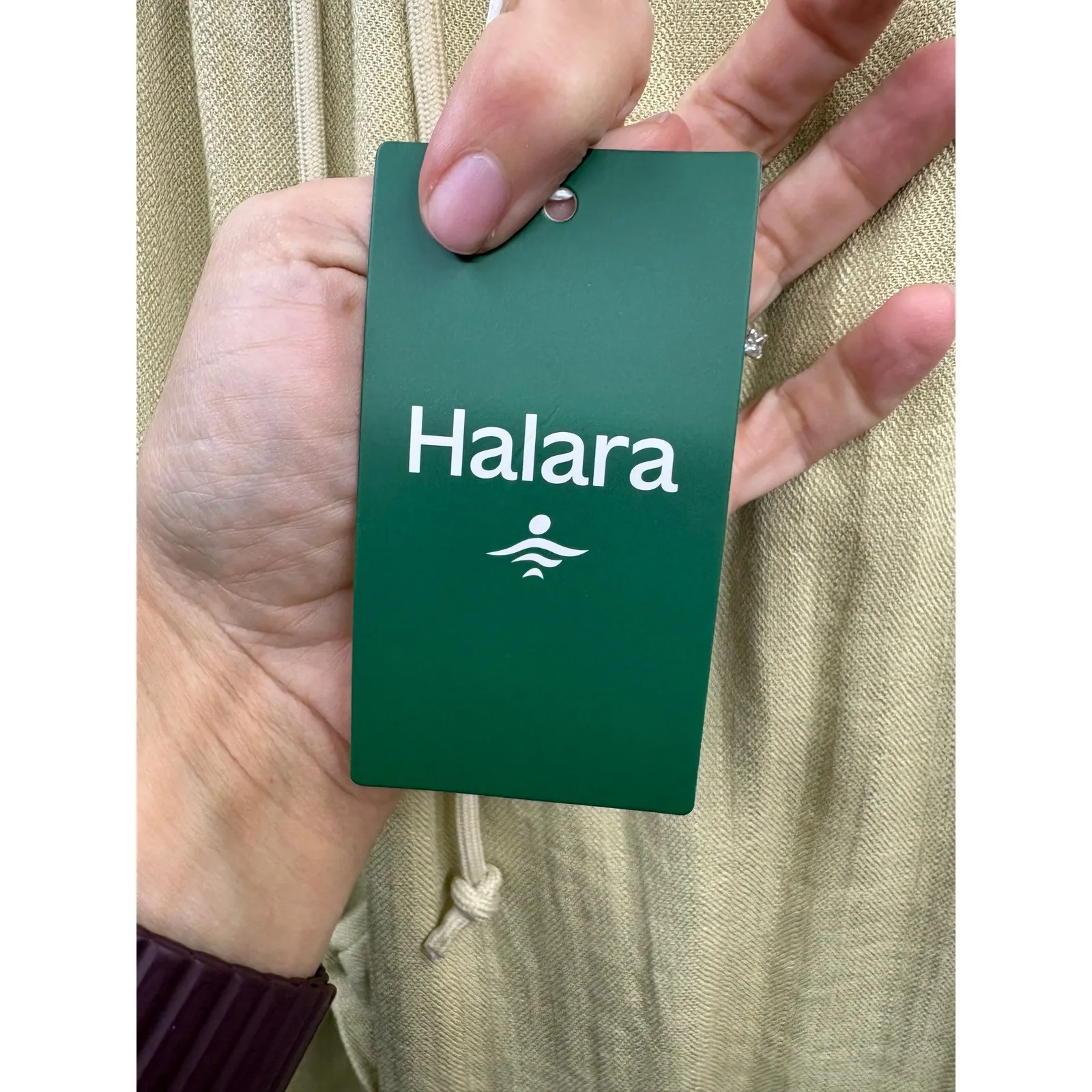 Halara Women's High Waisted Wide Leg Casual Costal Travel Resort Pants L - Image 5