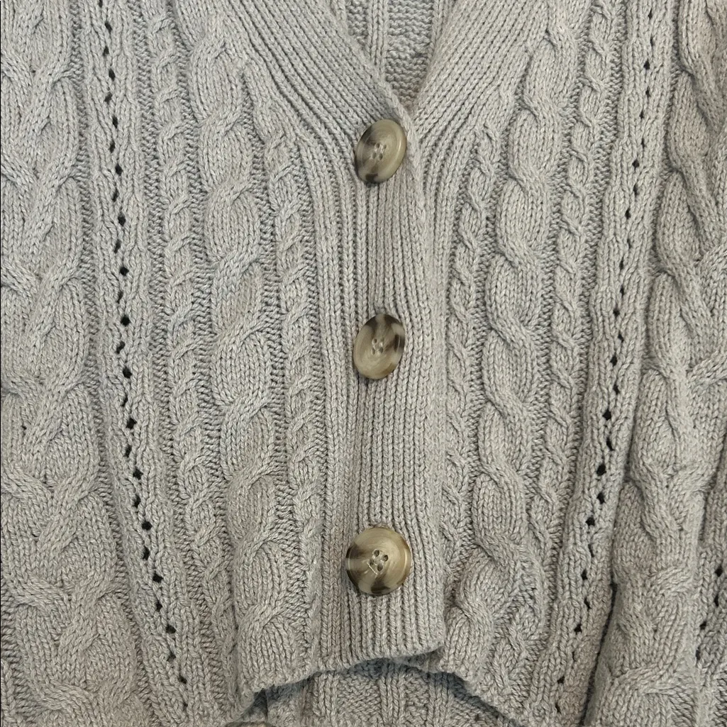 forever 21 grey cropped cardigan - Image 3