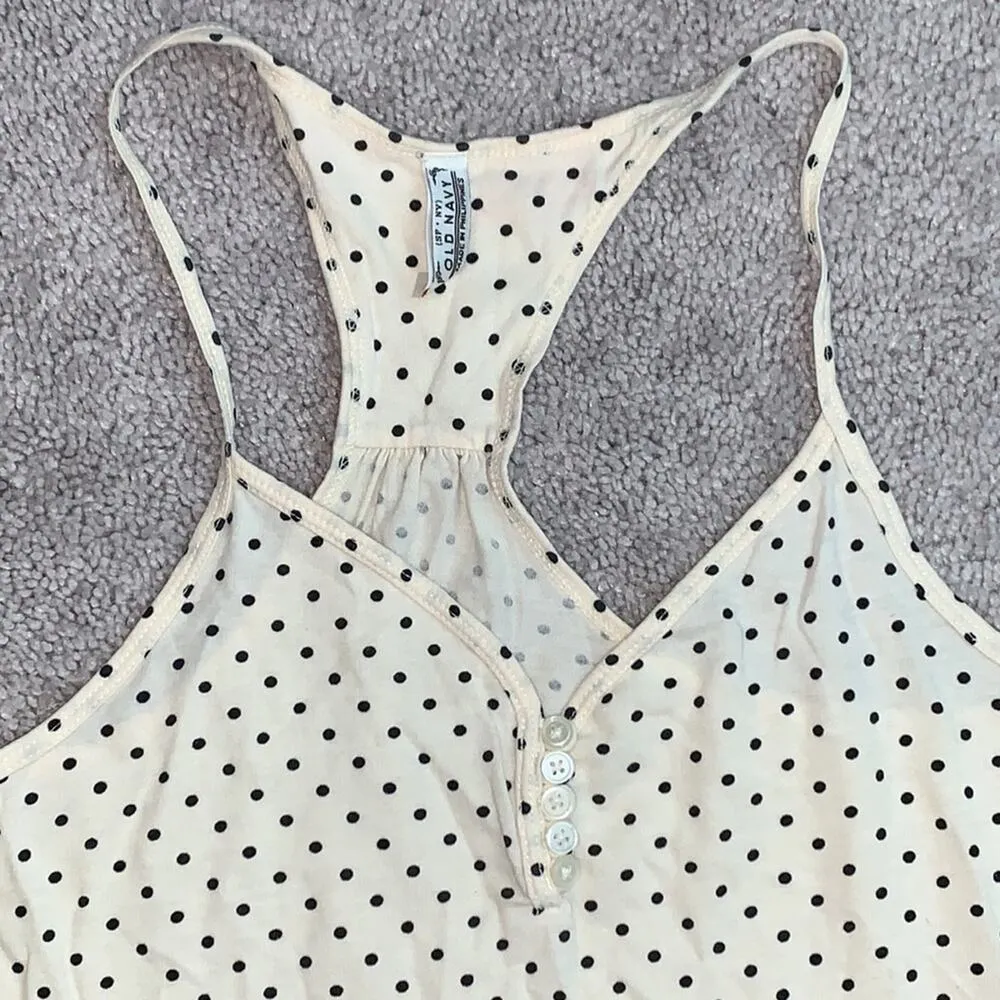 Old Navy Polkadot Racerback Babydoll Tank Womens XS - NWOT - Image 3
