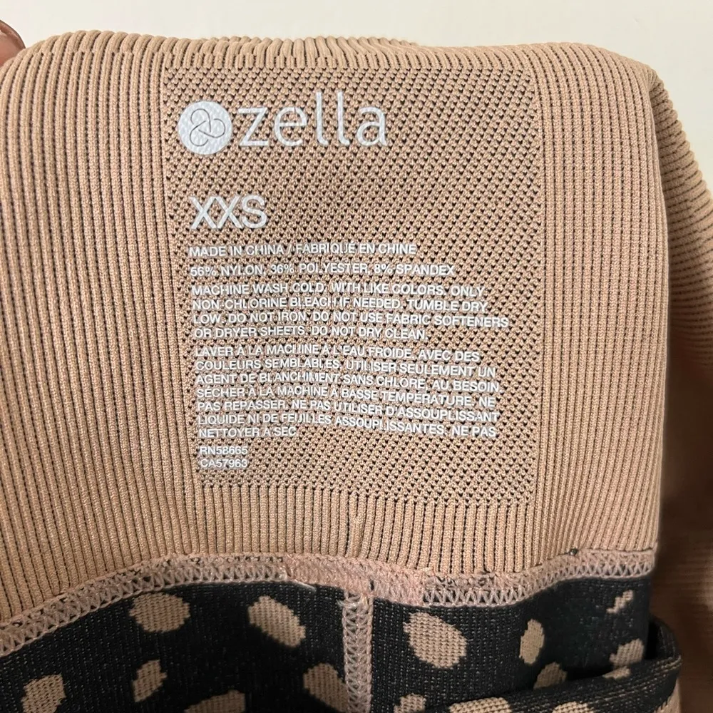 ZELLA Animal Print Elevate Seamless Tank Top Bra & Leggings Matching Set XXS - Image 10