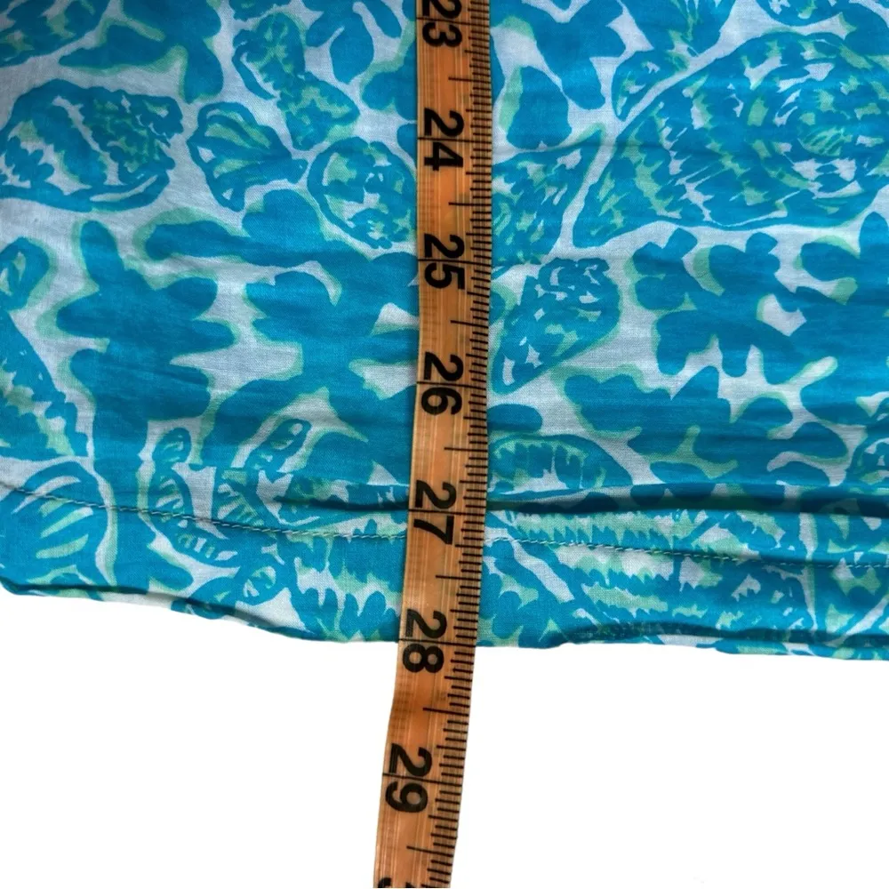 Kaftan Style Blue White Pattern Beaded V Neck Tunic Xs - Image 8