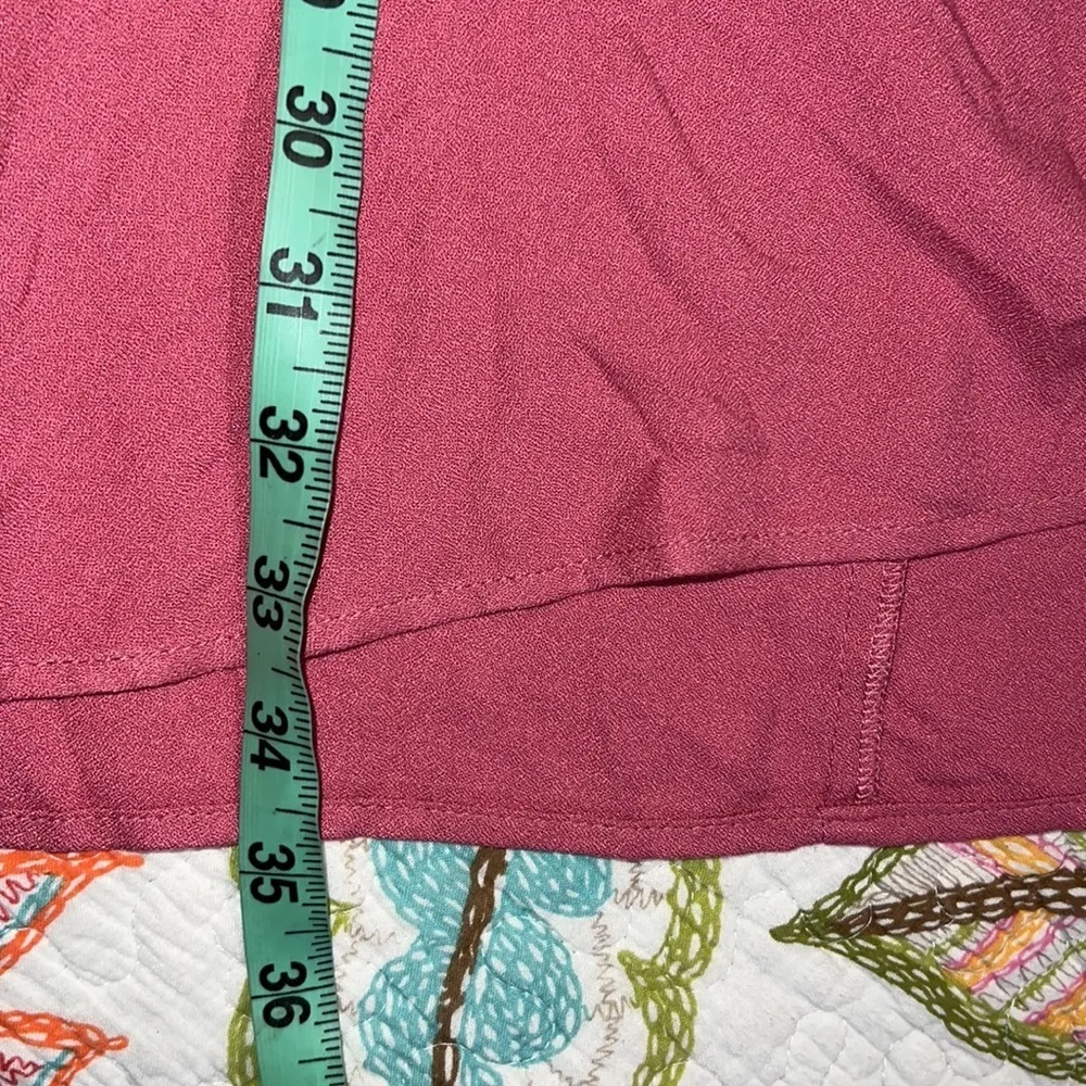 FOREVER 21 large blush dress deep v cottage core ruffle sleeve zip back closure - Image 9