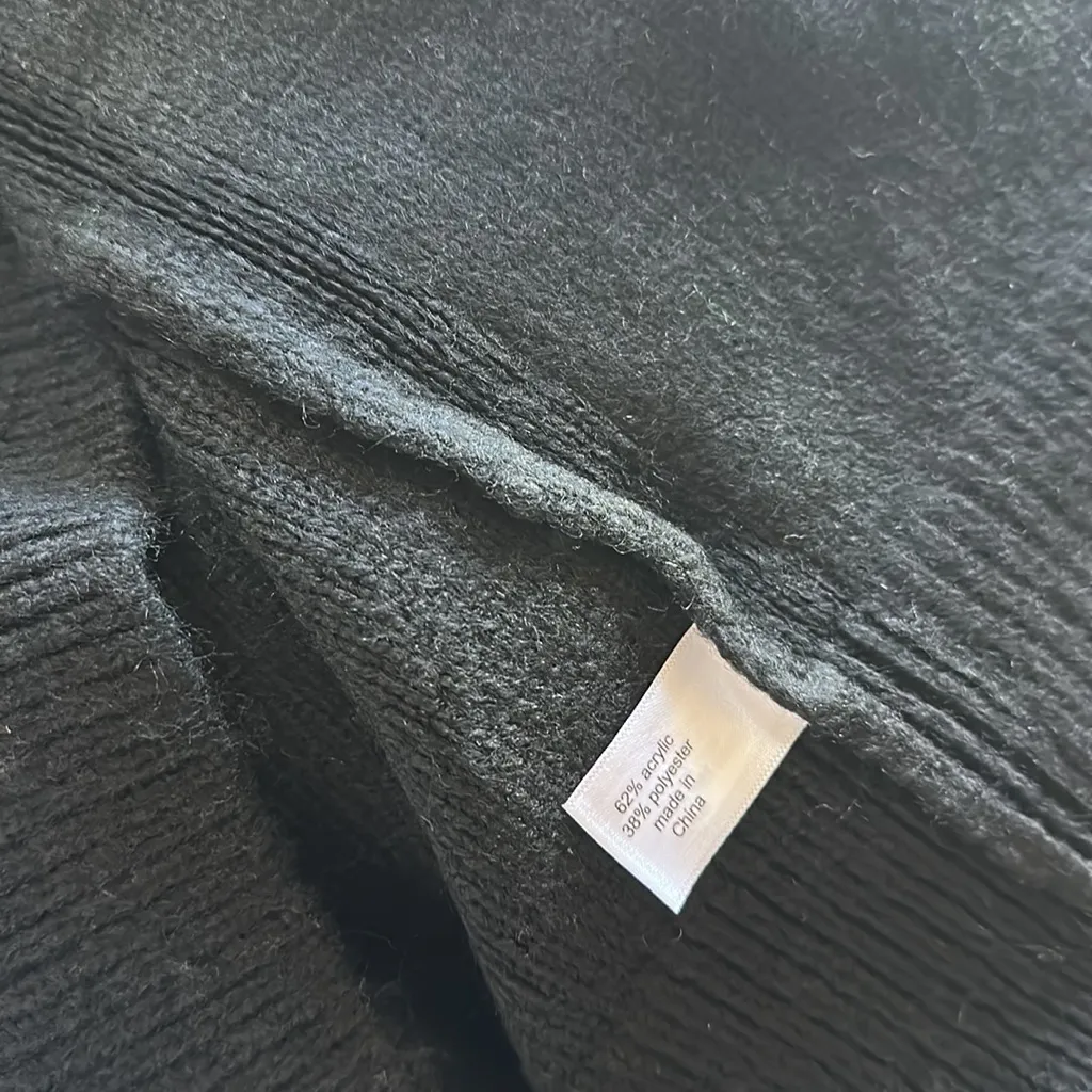 NWT LANE BRYANT Long Sleeve Embellished Crew Neck Sweater Dress Black - Image 10