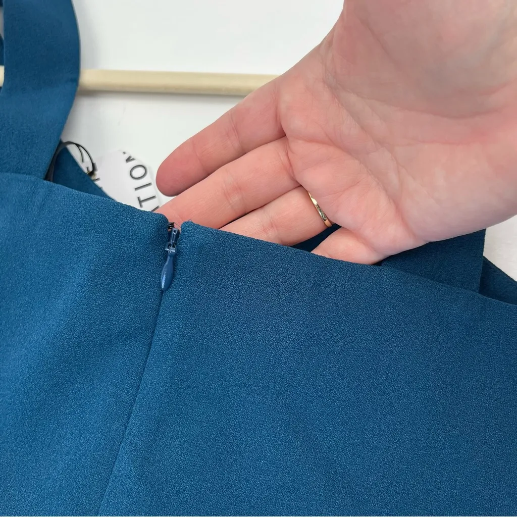 Dress the Population Nicole Sweetheart Cocktail Peacock‎ Blue SZ Small NEW *FLAW - Image 13