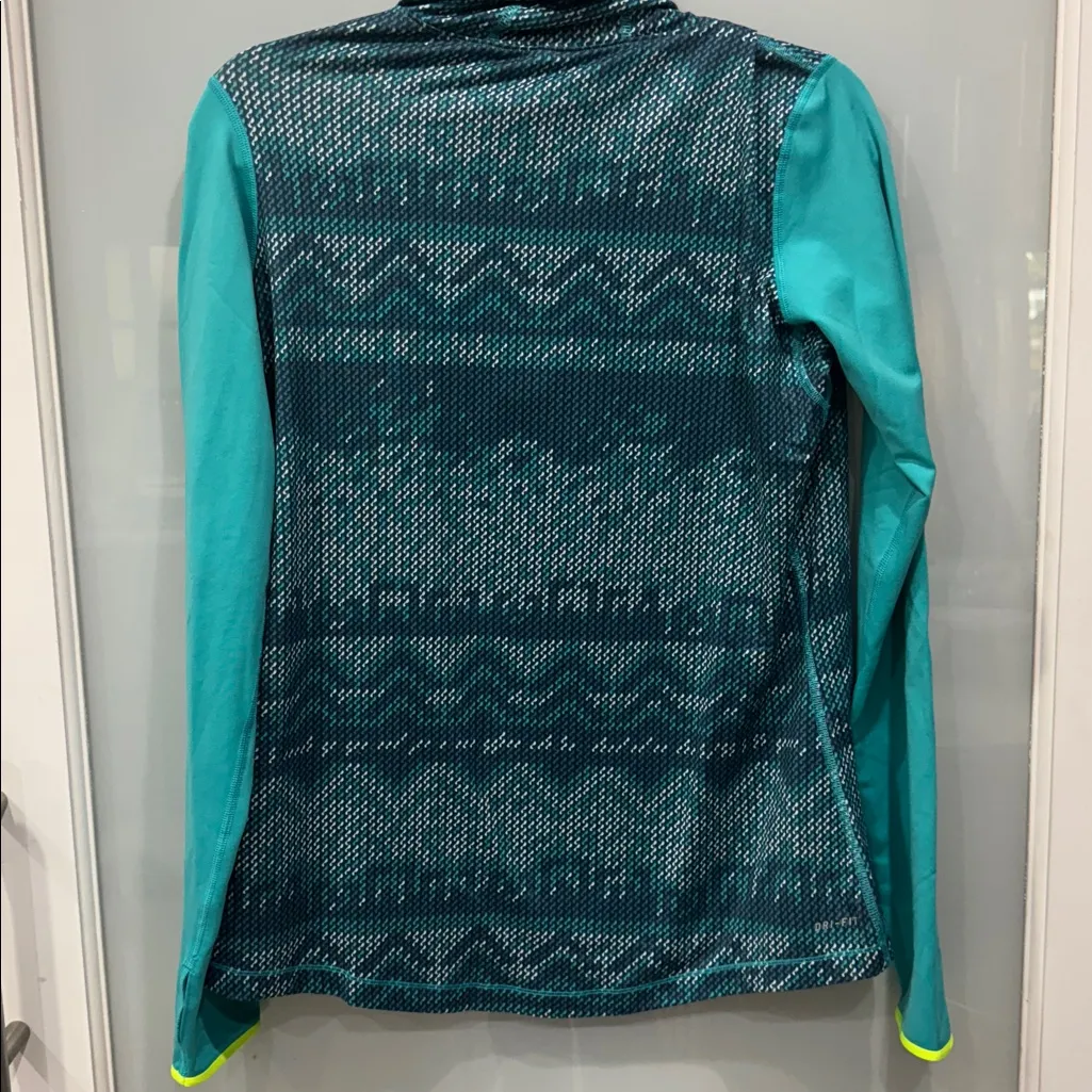 Nike Pro Pullover Women’s Blue Hyperwarm Nordic Infinity Shirt Active Dri Fit XL - Image 5