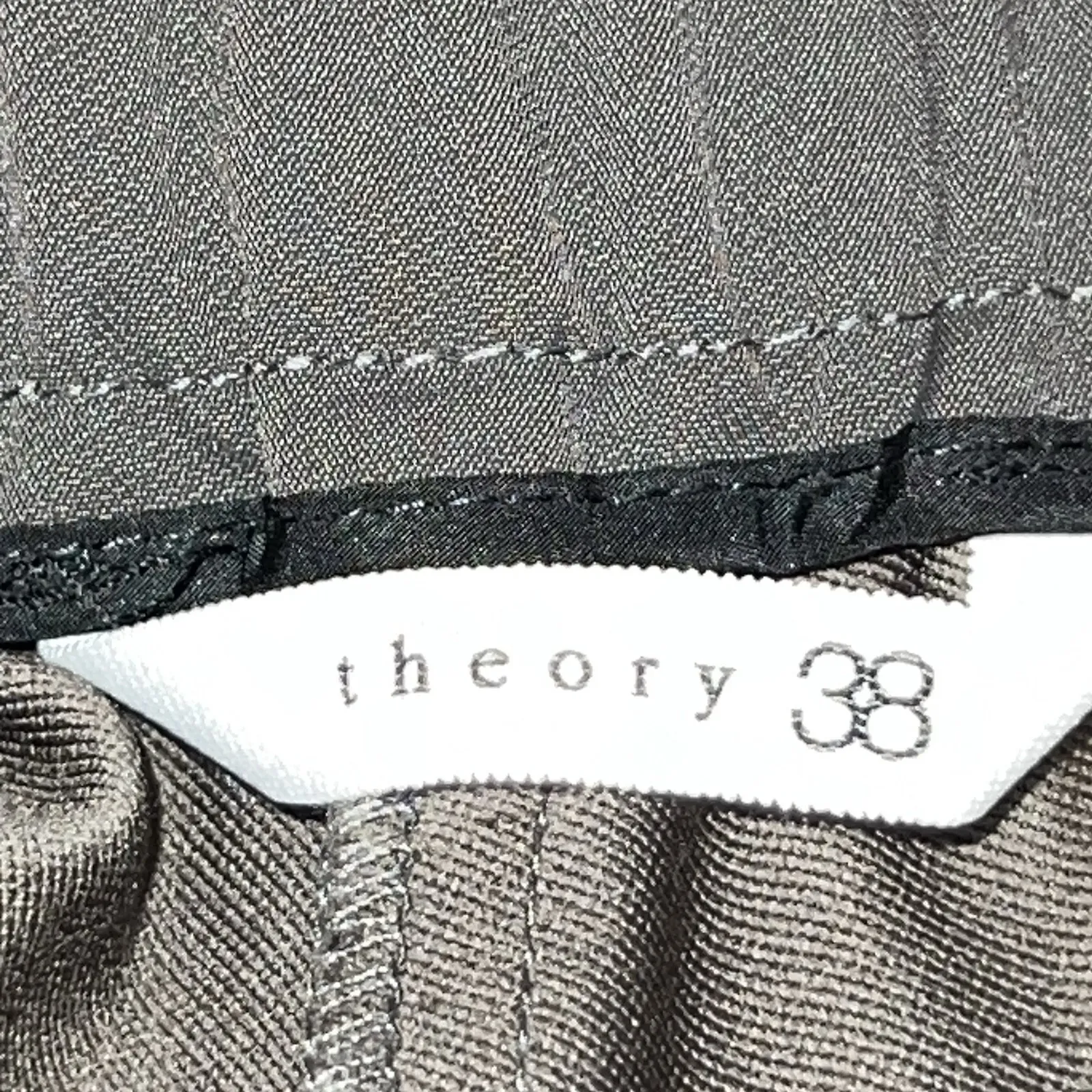 Theory Fog Gray Scyler Sync Ankle Zip Cropped Women Size 12 Pants Stretch Pocket - Image 7