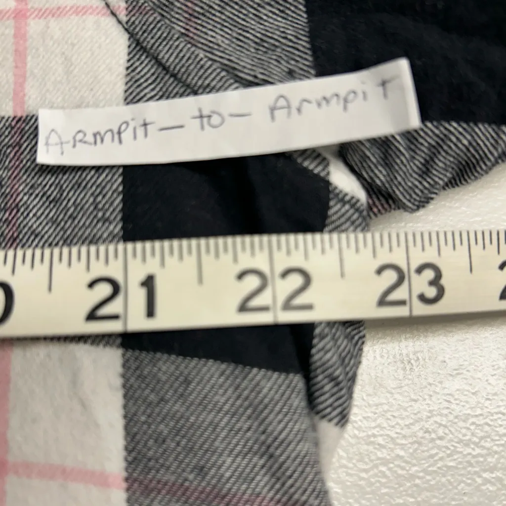 Boston Traders Black and White Plaid Women's Shacket Jacket - Image 7