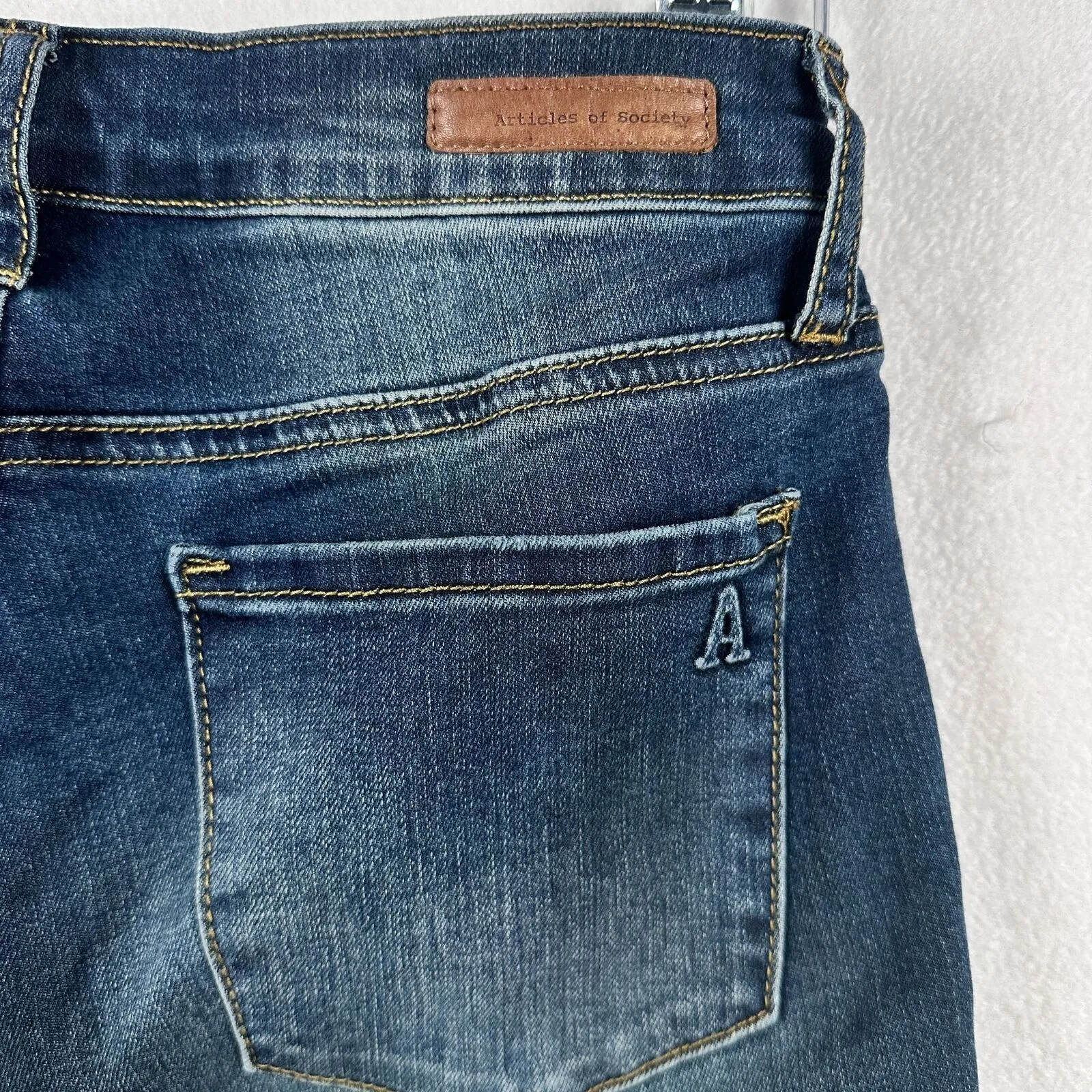 Articles Of Society Sarah Distressed Skinny Jeans‎ Sz 26 Prarie Grunge Rock Goth - Image 5