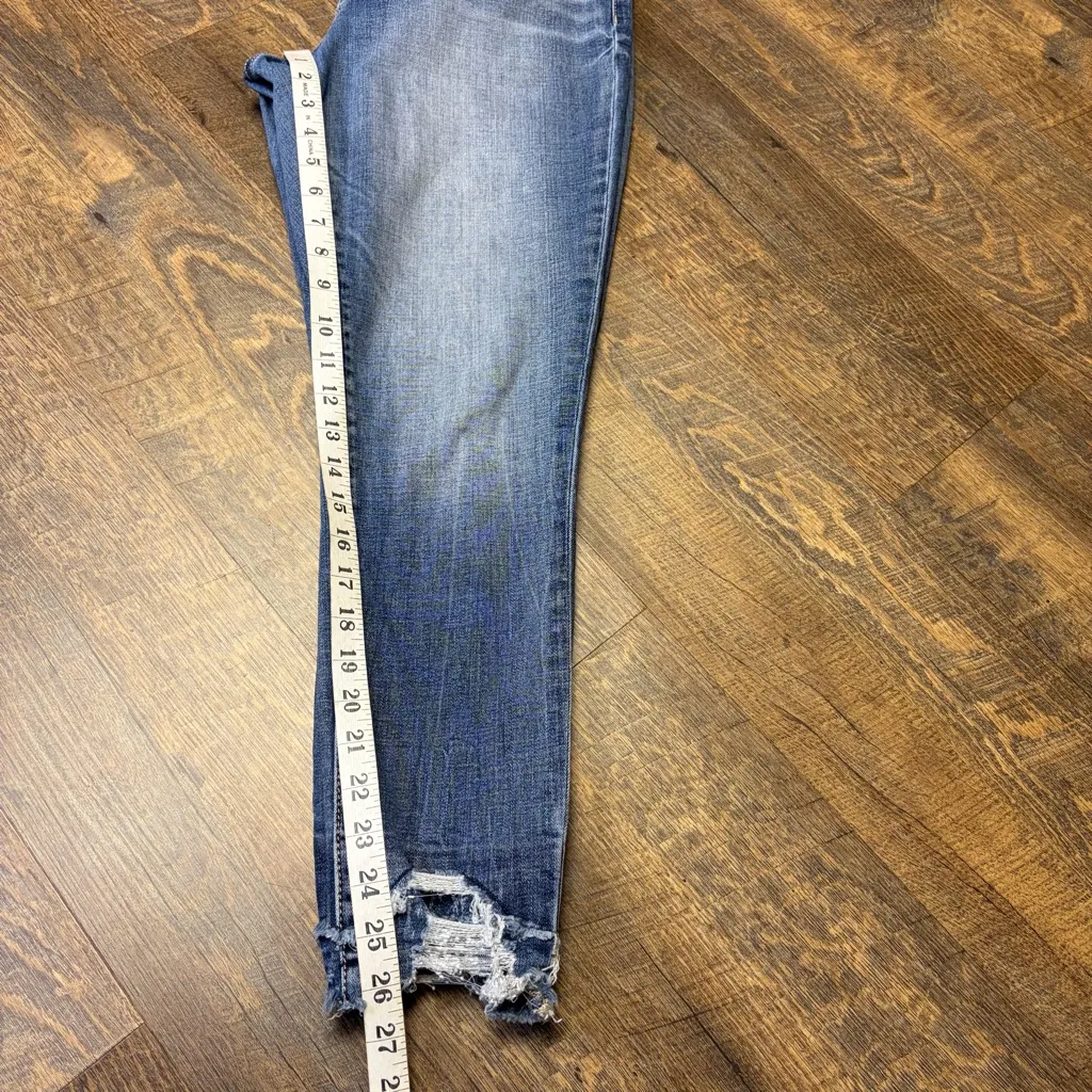 BKE Gabby Jeans Curvy Fit High Rise Ankle Skinny Women's 29 Distressed Stretch - Image 8