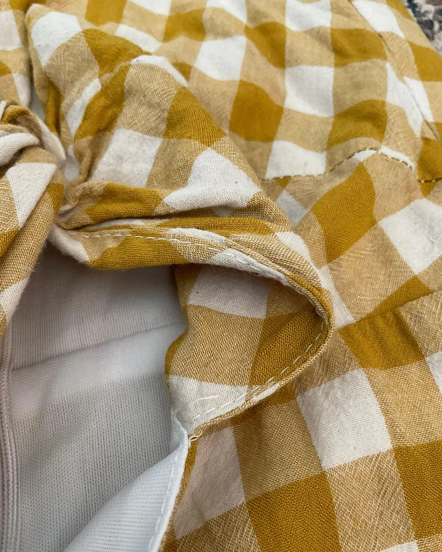 Reverse Yellow Gingham Dress - Image 5