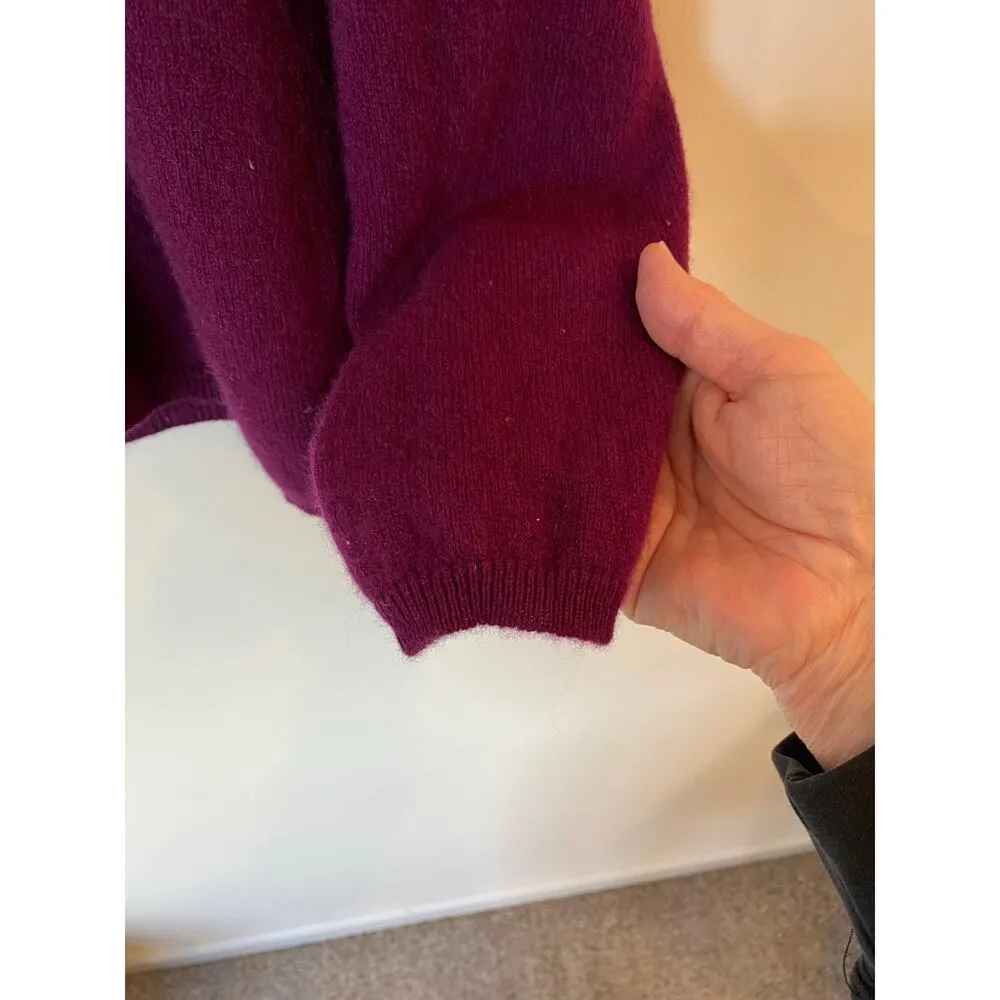 Charter Club Long Sleeve 100% Cashmere Pullover Sweater Purple Women's Size XL - Image 4