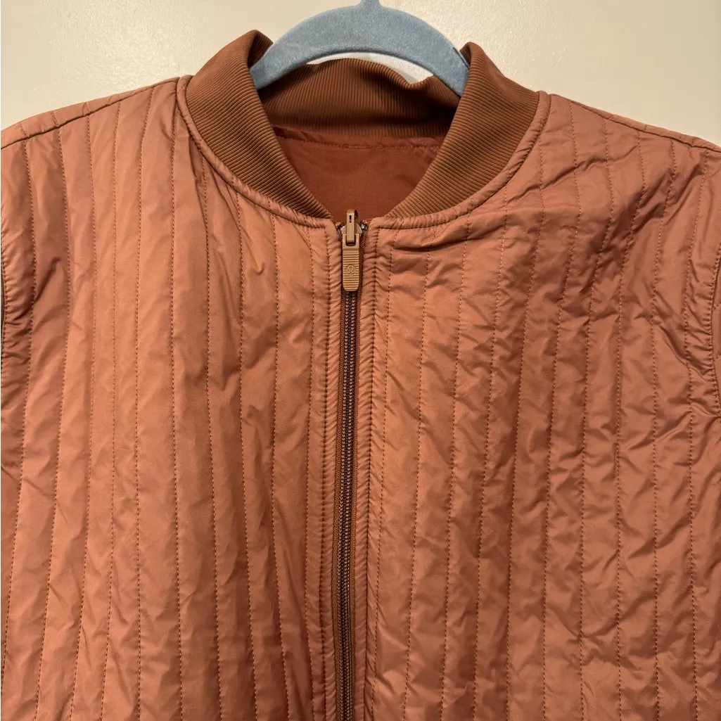 Lululemon Non-Stop Brown Reversible Bomber Jacket - Image 9