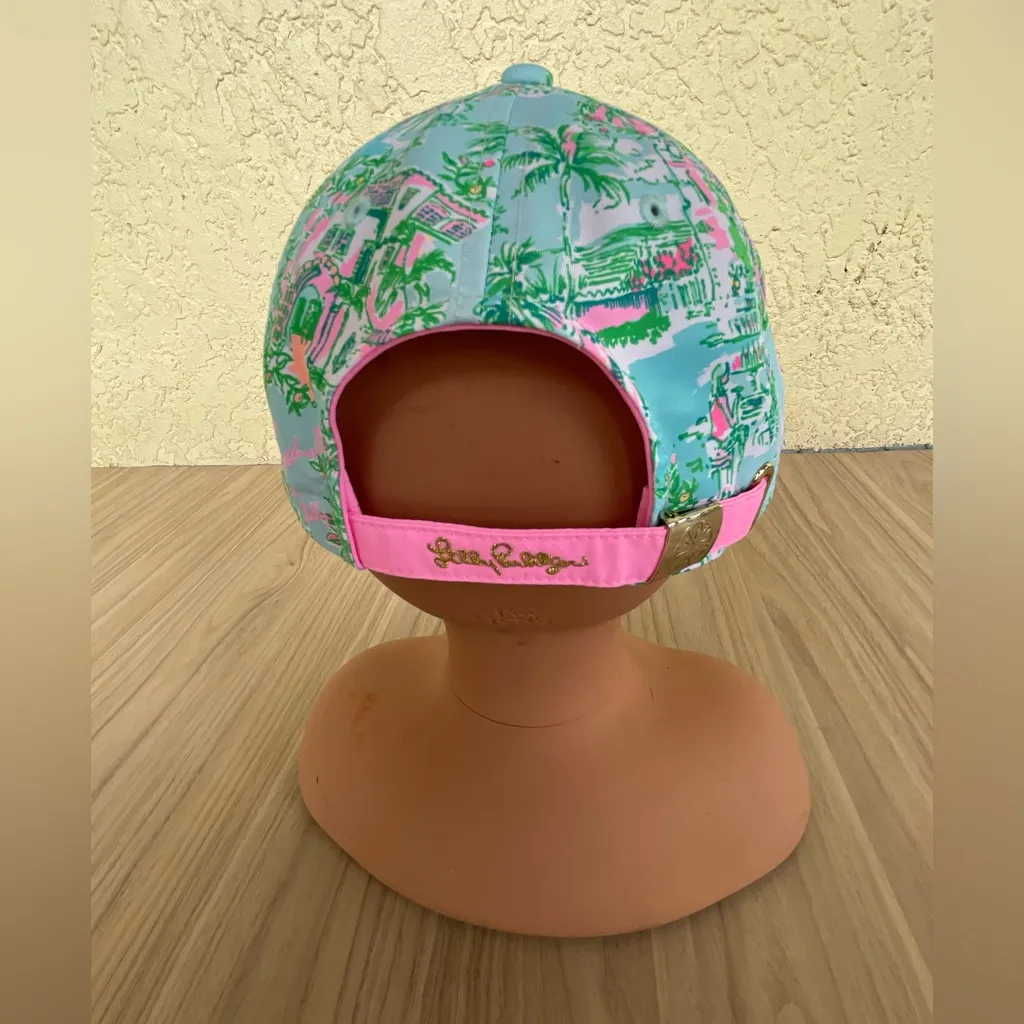 Lilly Pulitzer Pink and Blue Cap - Image 4