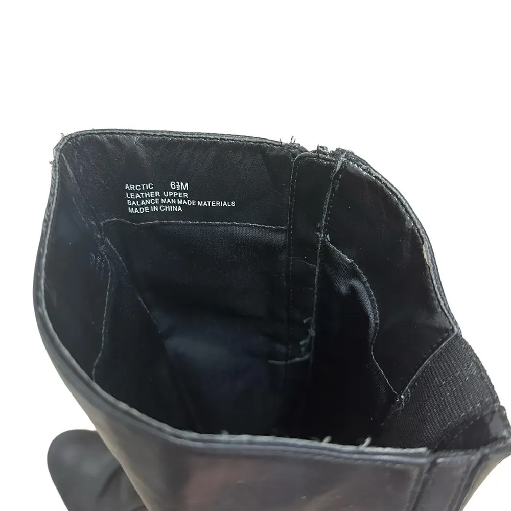 Me Too Tall Black Leather Boots Size 6.5 - Image 13