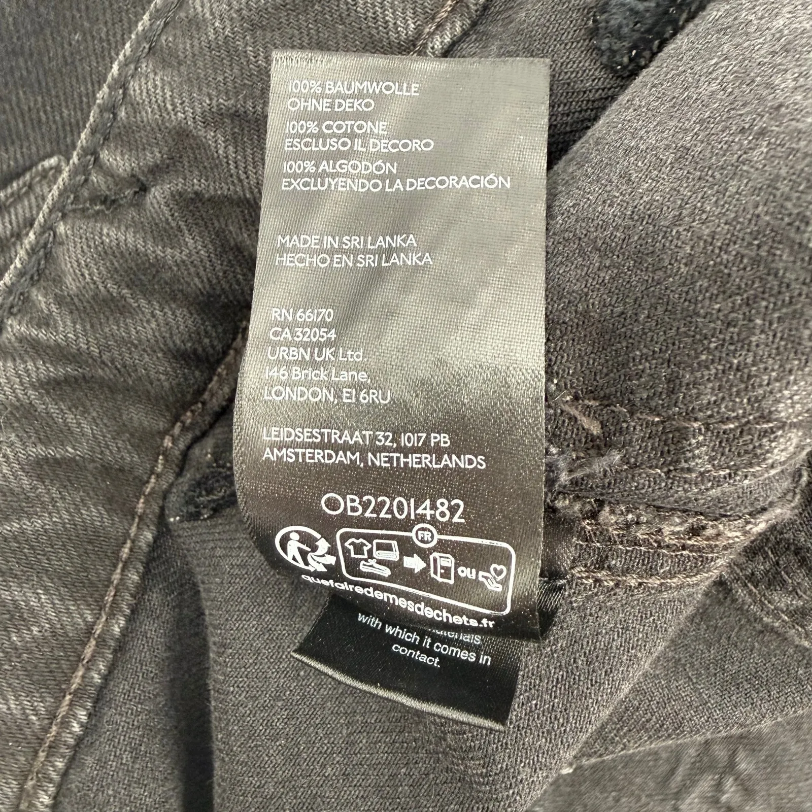 Free People We The Free Jean Shorts Women's SZ 25 Black/Gray 100% Cotton Pockets - Image 15