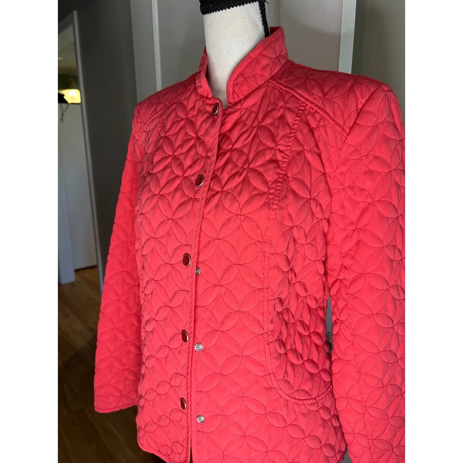 RQT Womens Quilted Riding Jacket Size Small Peach Jacket - Image 2