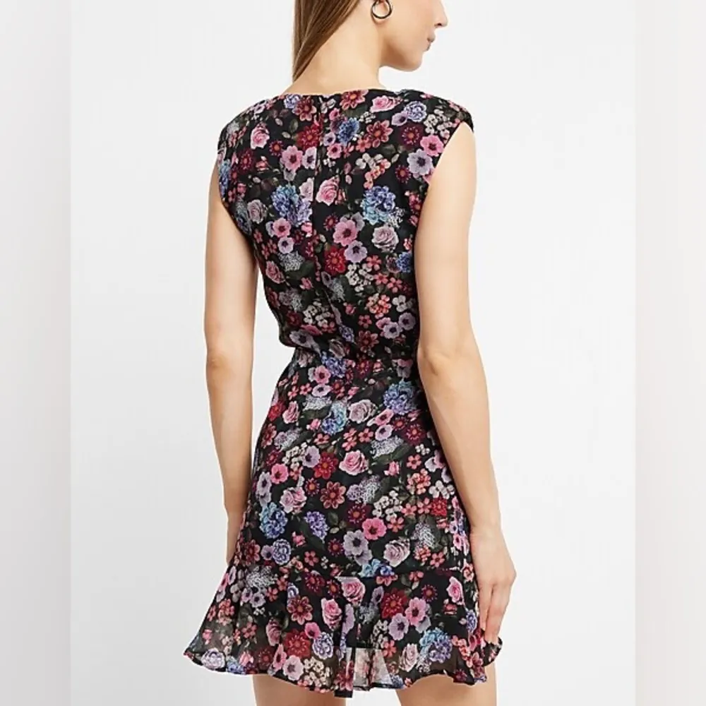 Floral Mini Dress sz M / 6 - Image 3